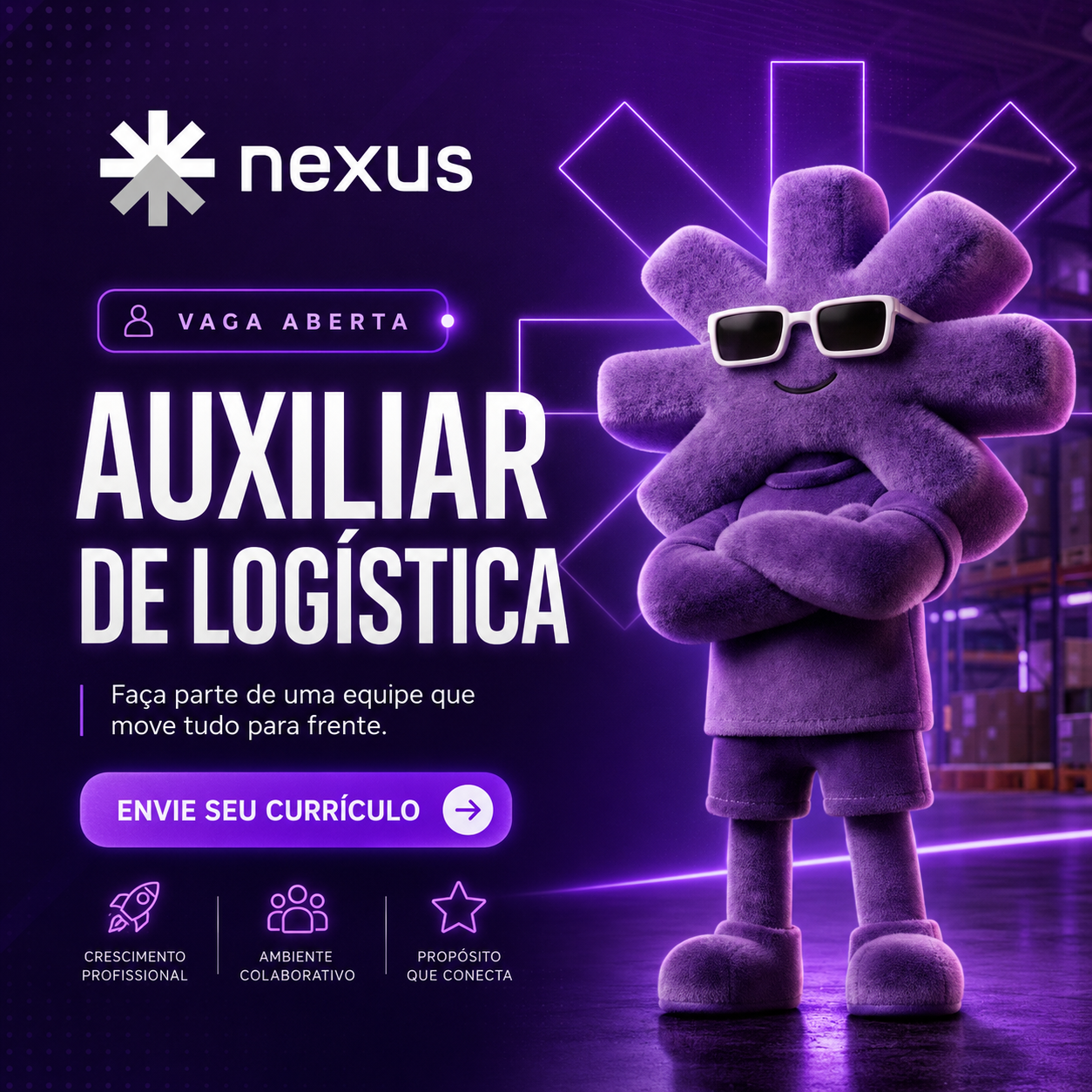 Arte da vaga Auxiliar de logistica