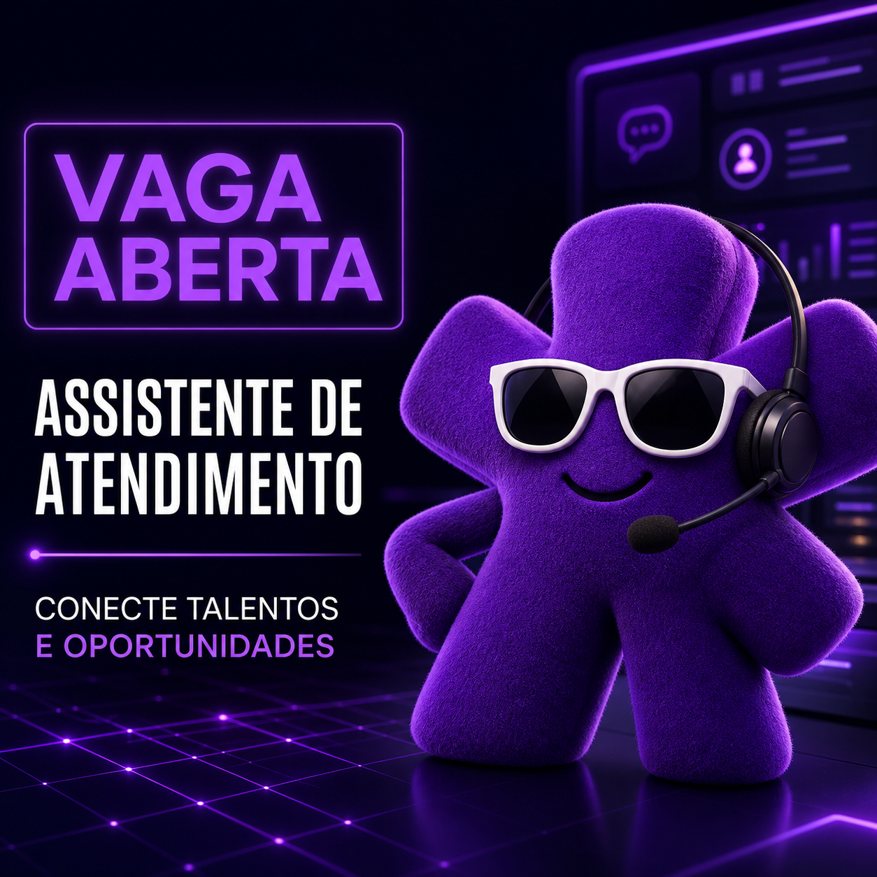 Arte da vaga Assistente de Atendimento